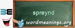 WordMeaning blackboard for spreynd